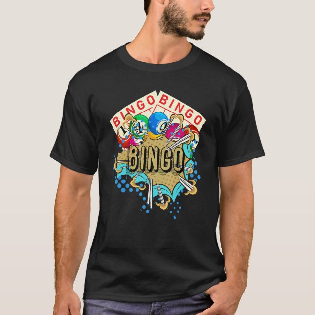 Bingo Winner Lotterie Bingo Player Lotto Gambling  T-Shirt (Vorderseite)