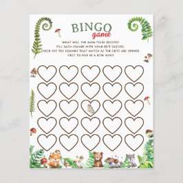 Bingo Woodland Tier Baby Dusche Spiel