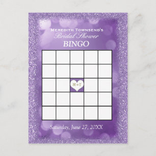 Bingokarte   Lavender Lights Einladungspostkarte