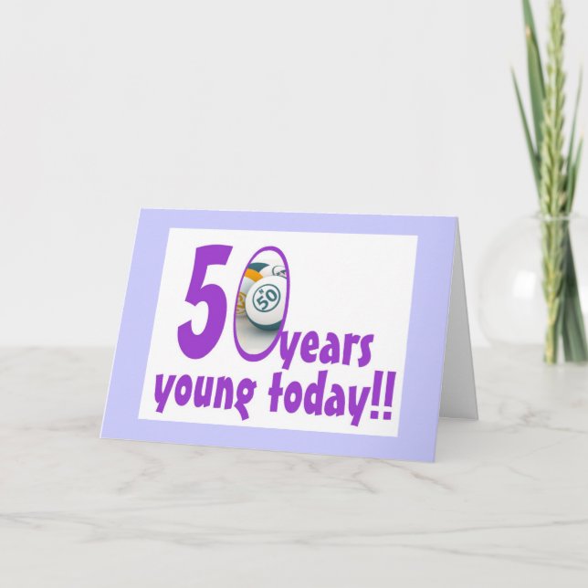 Bingokarten - 50. Geburtstag Karte (Vorderseite)