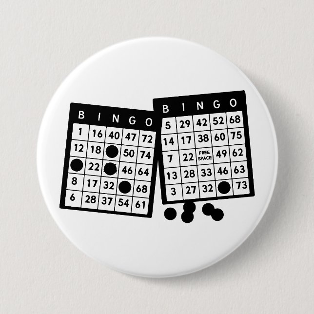 Bingokarten Chips Spielkunstdarstellung Button (Vorderseite)