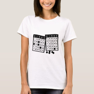 Bingokarten Chips Spielkunstdarstellung T-Shirt
