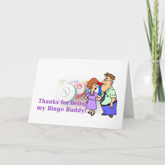 Bingokarten - danke (Vorderseite)