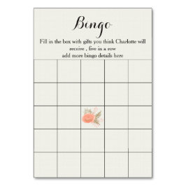 Bingokarten für Elfenbein-Brautparty Tischnummer