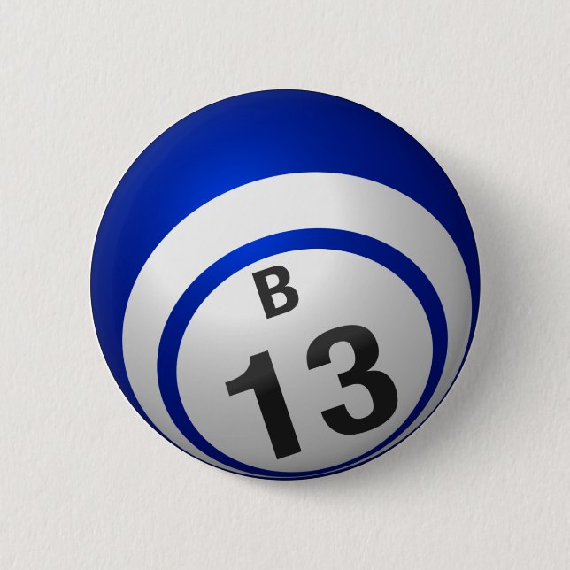 Bingoknopf B 13 Button (Vorderseite)