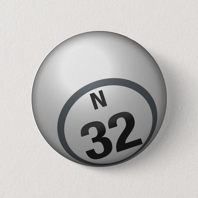 Bingoknopf N 32 Button (Vorderseite)