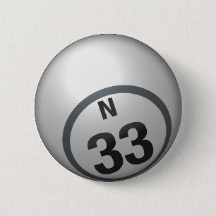 Bingoknopf N 33 Button