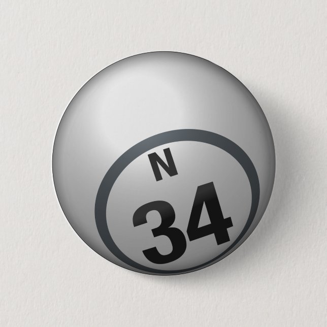Bingoknopf N 34 Button (Vorderseite)