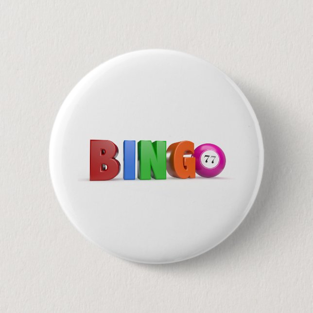 Bingokugeln mit Zahlen Set Button (Vorderseite)