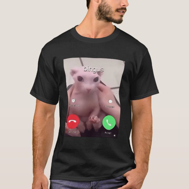 Bingus nennt meine geliebte haarlose Sphinxkatze T-Shirt (Vorderseite)