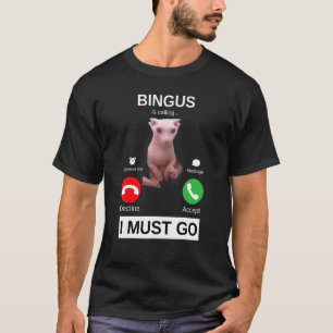 Bingus ruft an Haarlose Sphynx-Katze Meme T-Shirt
