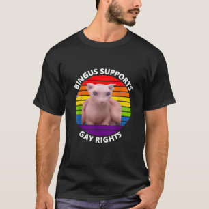 Bingus unterstützt Gay Rights Haare-Sphinx Bingus T-Shirt