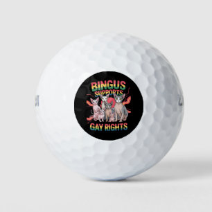 Bingus unterstützt Gay Rights Sphynx Cat LGBTQ Pri Golfball