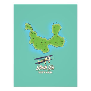 Bình Ba Island Karte Vietnam Karte Fotodruck