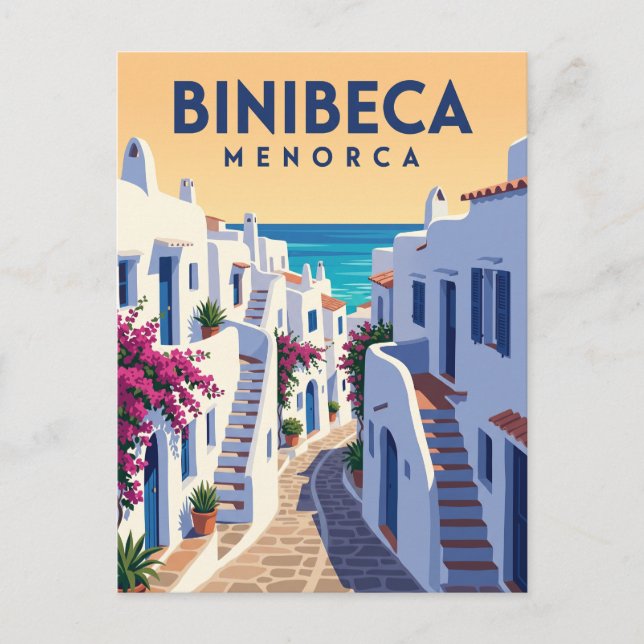 Binibeca Vell Spanien Postkarte (Vorderseite)