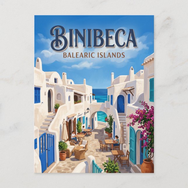 Binibeca Vell Spanien Postkarte (Vorderseite)