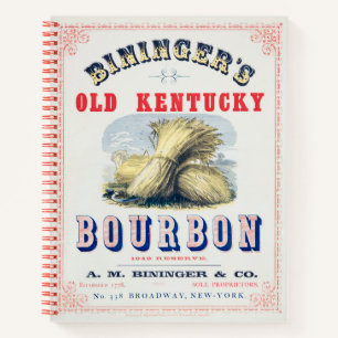 Bininger's Old Kentucky Bourbon 1849 Reserve. Notizbuch