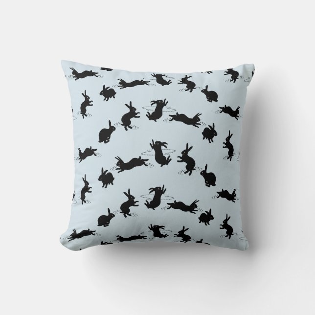Binky Bunnies Pillow (Light Blue) Kissen (Vorderseite)