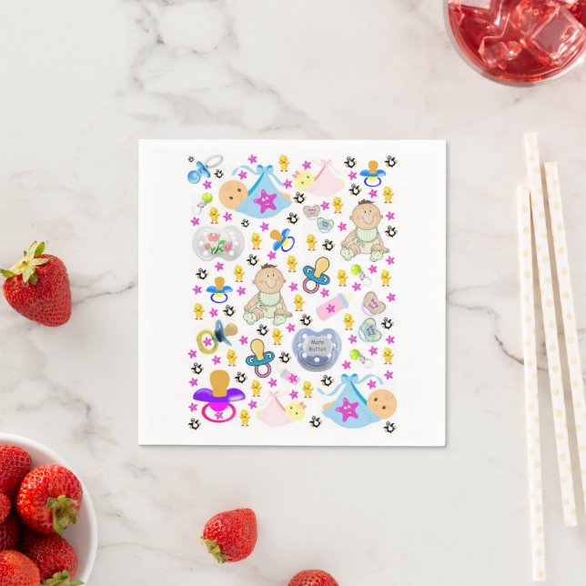 Binky's Schnuller Paper Napkins Serviette (Beispiel)