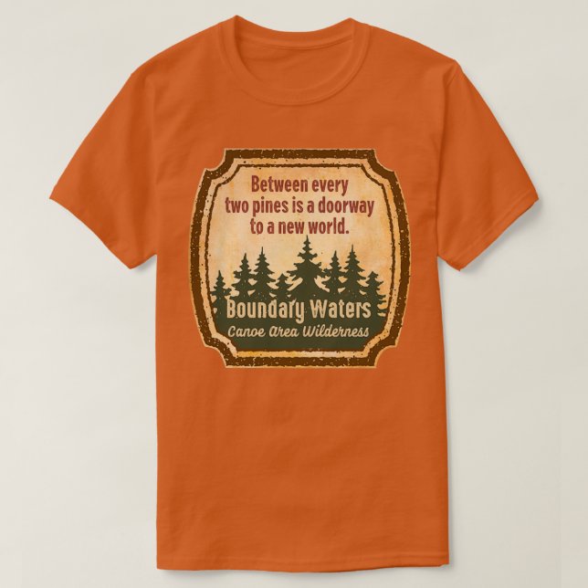 Binnengewässer Kanugebiet Wilderness s UU T-Shirt (Design vorne)