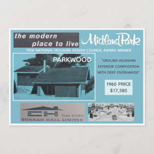 Binnenländisches Park-Haus-Modell-sammelbare Karte