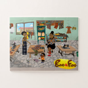 Bino und Fino im Kinderspielplatz Puzzle