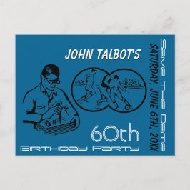 Binocular Soccer 60. Geburtstag Save the Date Ankündigungspostkarte