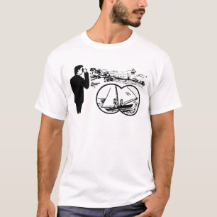 Binoculars Observation Retro Illustration T-Shirt