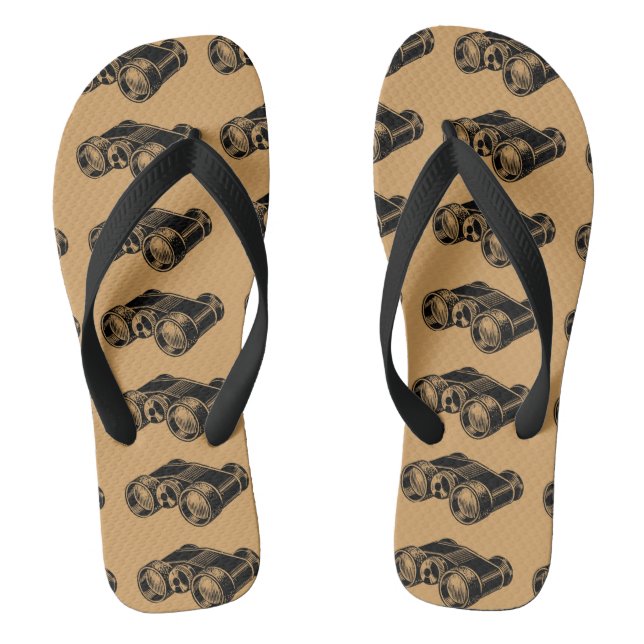 Binoculars Vintag Illustration Dreh Flop Flip Flops (Fußbett)