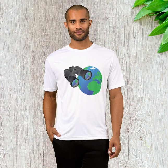 Binokulare und Erd-Mens aktiv T-Shirt (Von Creator hochgeladen)