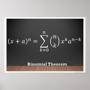 Binomial Theorem Formel Math Poster