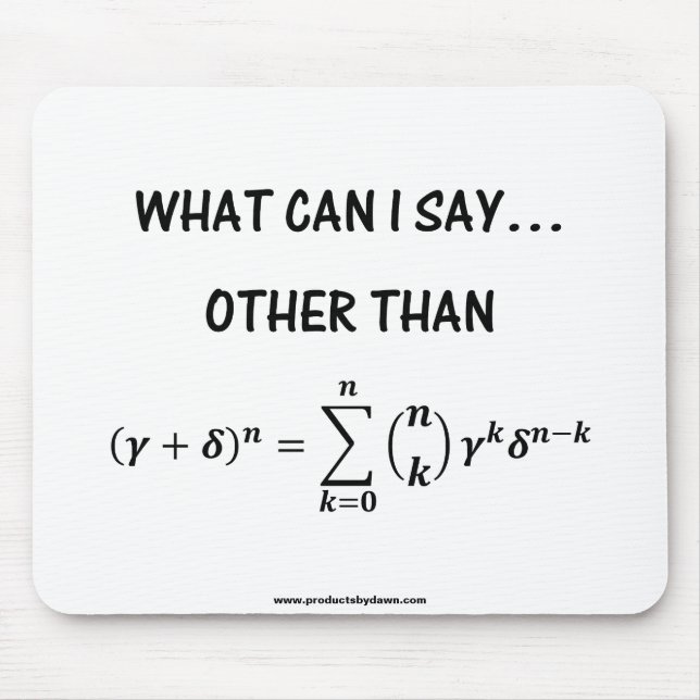 Binomial Theorem Mousepad (Vorne)