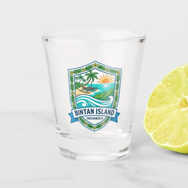 Bintan Insel Indonesien Schnapsglas (Vorderseite)