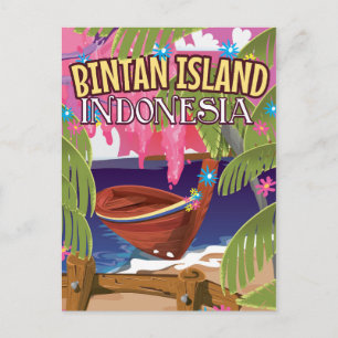 Bintan Island Indonesien Reiseplakat Postkarte