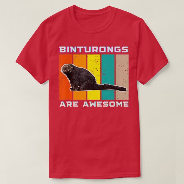 Binturong Abbildung Zubehör Vintages Shirt Männer  (Design vorne)