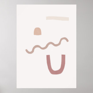 Bio Abstrakte Minimalistisch Art Neutrale Farben Poster