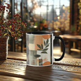 Bio Abstrakte Tasse - Personalisiert erthy Botanic