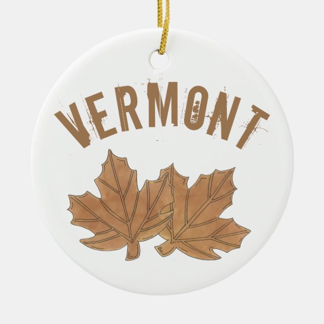 Bio Ahornzucker Candy Vermont VT Feinschmecker Keramik Ornament (Vorne)