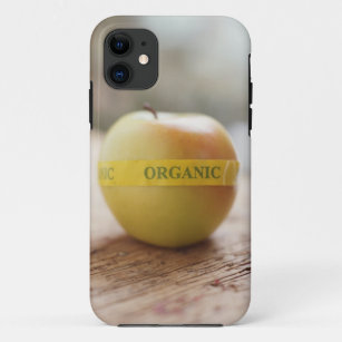 Bio Aufkleber auf Apfel iPhone 11 Hülle
