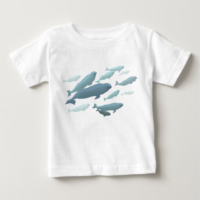 Bio Baby Beluga Whale Shirt Babygeschenke (Vorderseite)
