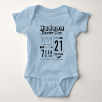 Bio Baby Boy Birth Record Lil' Man Mustache