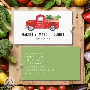 Bio-Bauernhof-LKW-Gemüse-Hühner-Bauernmarkt Visitenkarte