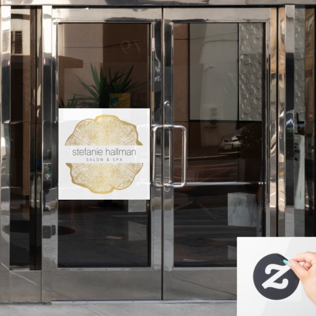 Bio Beauty Gold Tree Rings Fensteraufkleber (Büro Tür)