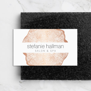 Bio Beauty Rose Goldene Rings Salon Visitenkarte