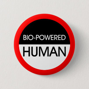 Bio-Betriebener Mensch Button