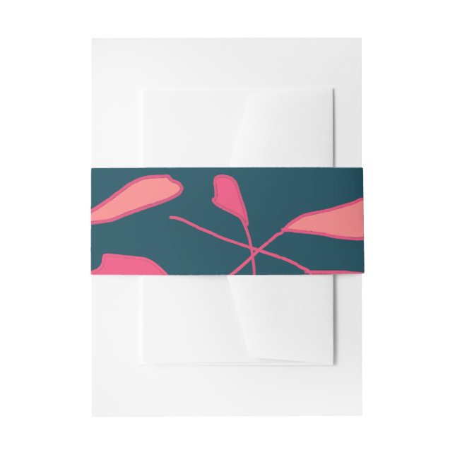Bio Blumen-Design-Einladung Bauchband Einladungsbanderole (Vorderseite Beispiel)