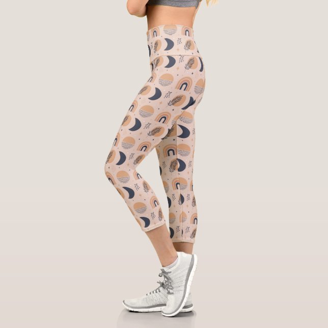 Bio Boho Pattern Capri Leggings (Links)