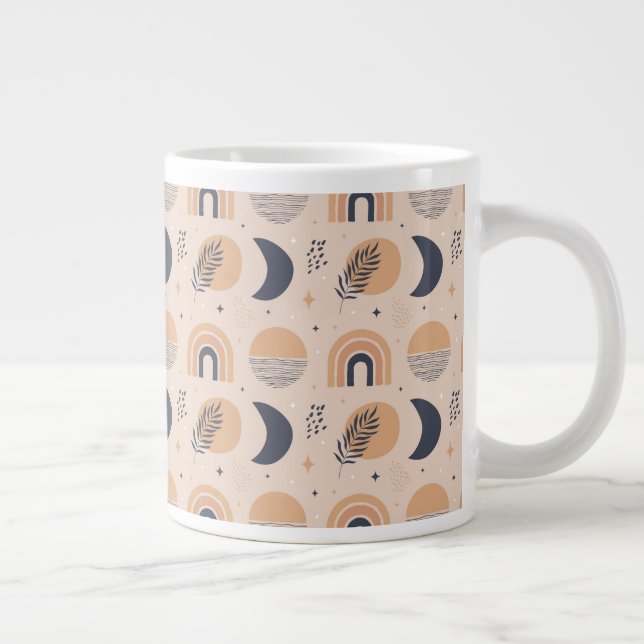 Bio Boho Pattern Jumbo-Tasse (Rechts)