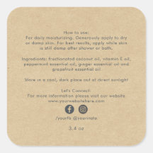 Bio Business Beauty Product Ingredients Kraft