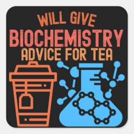 Bio-Chemie-Beratung für Tee Quadratischer Aufkleber